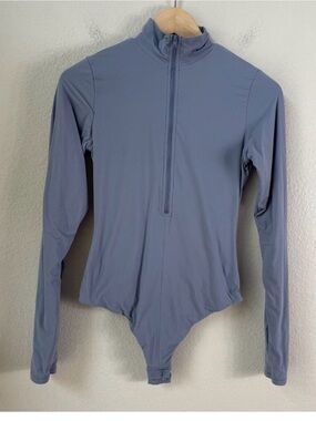 Skims Womens Medium FitsEverybody  Bodysuit in Slate Long Sleeve Top Stretch xxs